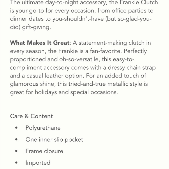 - NWT  Frankie clutch in navy blue - Picture 3 of 4